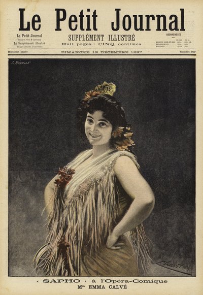 Emma Calve v Sapfó v Opeře-Comique v Paříži od French School