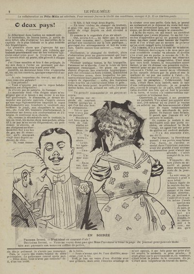 Večer. Ilustrace pro Le Pele-Mele od French School