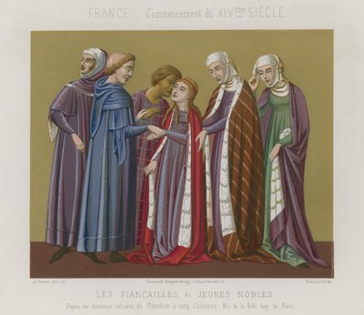 Zasnoubení mladých šlechticů od French School