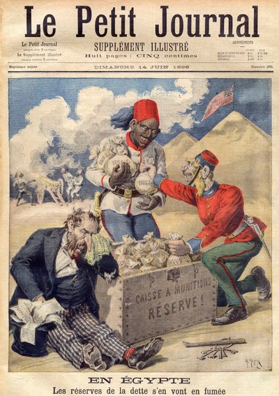 Anglie vložila ruku na rezervy egyptského dluhu k financování vojenské operace v červnu 1896 - ilustrace z 