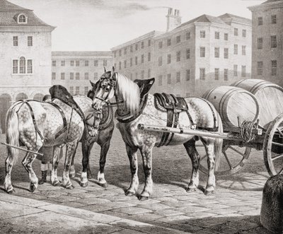 Anglické farmářské koně, 1823 od French School