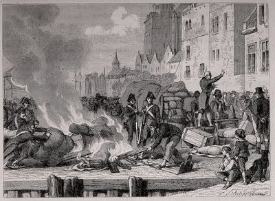 Anglické zboží prodané nebo brulees kvůli kontinentální blokádě uvalené na Velkou Británii Napoleonem od French School