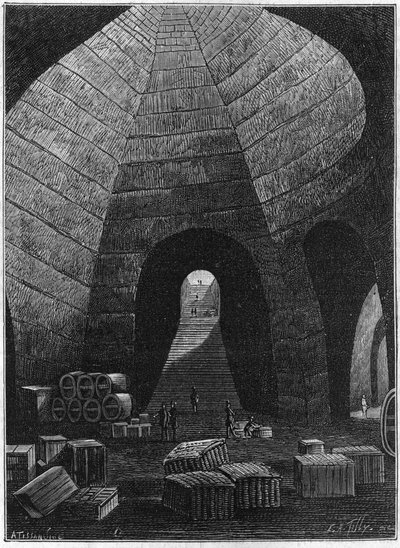 Vstup do sklepů šampaňského domu Theophile Roederer založeného v Remeši v roce 1864. od French School