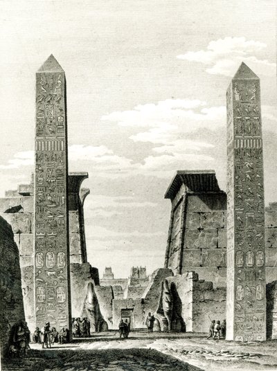 Vchod do Luxorského chrámu z Voyage dans la Basse et dans la Haute-Egypt od Dominique Vivant Denon (1747-1825) 1802 od French School