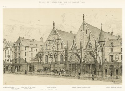 Vchod do Hotel-Dieu rue du Marche Palu, 1590 od French School