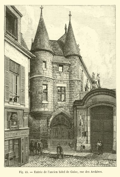 Vchod do starého hotelu de Guise, rue des Archives od French School