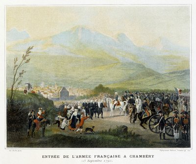 Vstup francouzské armády u Chambery, 25. září od French School