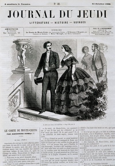 Epizoda románové série Hrabě Monte Cristo (Monte Cristo) - v „“Le Journal du Jeudi““ ze 14.10.1860 od French School
