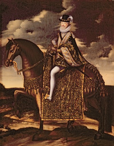 Jezdecký portrét Jindřicha IV. (1553-1610) od French School