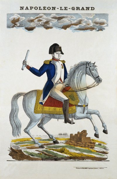 Jezdecký portrét Napoleona I. Bonaparte (1769-1821). od French School
