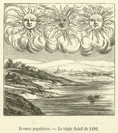 Populární chyby, The Triple Sun of 1492 (rytina) od French School