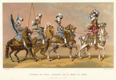 Squadrona Turků, velení prince de Conde (chromolitho) od French School
