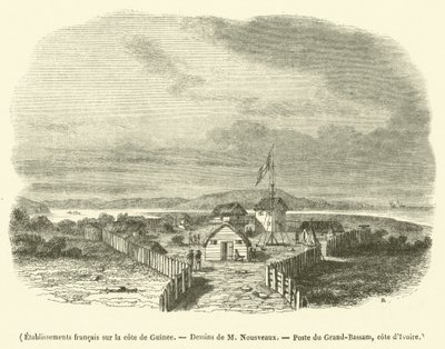 Francouzské podniky na guinejském pobřeží (rytina) od French School