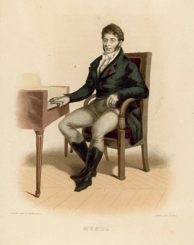 Etienne-Nicolas Mehul (barevná rytina) od French School