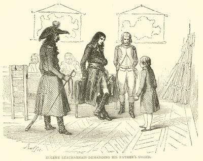 Eugene Beauharnais požaduje meč svého otce (rytina) od French School