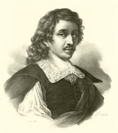 Eustache Le Sueur nebo Lesueur, portrét (rytina) od French School