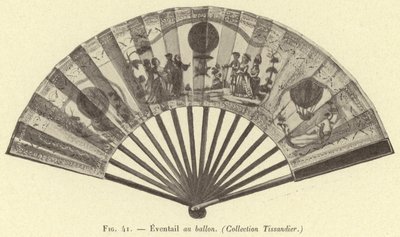 Eventail au ballon, (kolekce Tissandier) od French School