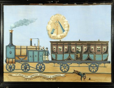 Ex-voto pro někoho, kdo spadl z vlaku - Notre-Dame de Laghet od French School