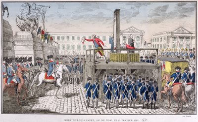Poprava Ludvíka XVI. (1754-93) 21. ledna 1793 od French School