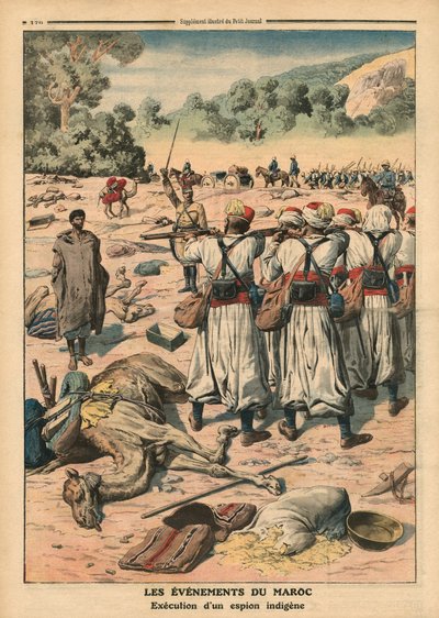 Poprava marockého špióna, ilustrace z 
