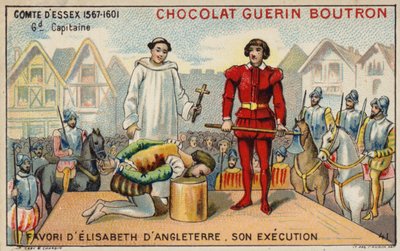 Poprava hraběte z Essexu (chromolitho) od French School