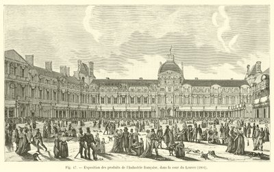 Výstava produktů francouzského průmyslu, na nádvoří Louvru, 1801 od French School