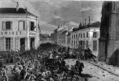 Vyhoštění maristů z Tourcoingu na základě dekretů z března 1880 přijatých Julesem Ferrym a odebrání práva vyučovat členy nepovolených náboženských kongregací: policie rozehnala jezdce, kteří byli nepřátelští k vyhoštění maristů, a znovu od French School