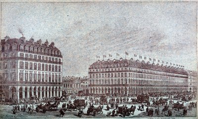 Vnější pohled na obchodní domy Louvre od French School