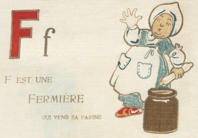 F je farmářka, která prodává mouku. od French School