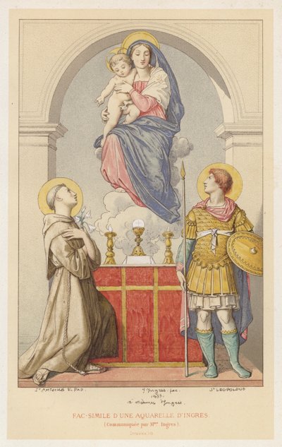 Faksimile akvarelu od Ingrese, sděleno paní Ingresovou (chromolitho) od French School