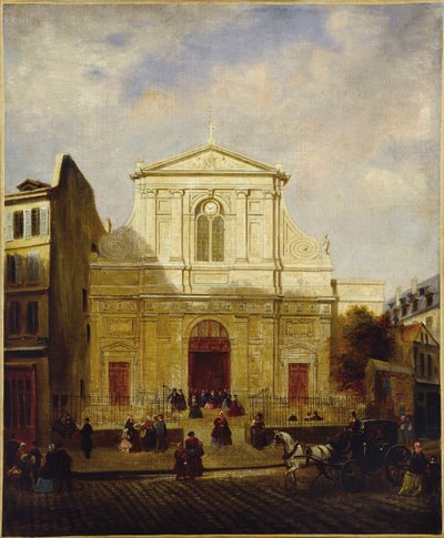 Fasáda kostela Blancs-Manteaux od French School
