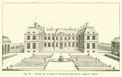 Fasáda na zahradě hotelu velkopřevora; podle I Marot od French School