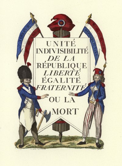Faksimile republikánského plakátu, Francouzská revoluce od French School