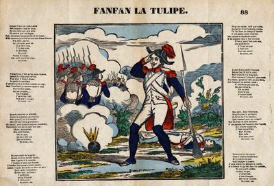 Fanfan tulipán. Obrázek Epinal z 19. století od French School