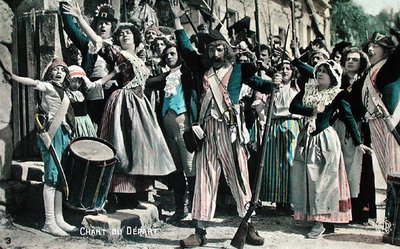 Farewell Song (úryvek z němého filmu), pohlednice z počátku 20. let (barevné lito) od French School