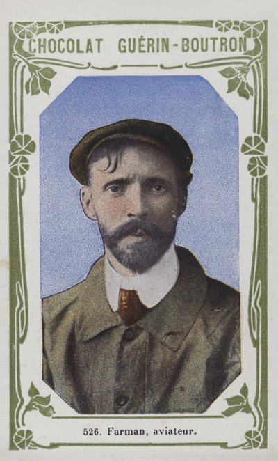 Farman, letec (barevné foto) od French School
