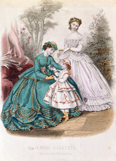 Módní talíř z La Mode Illustree, 1865 od French School