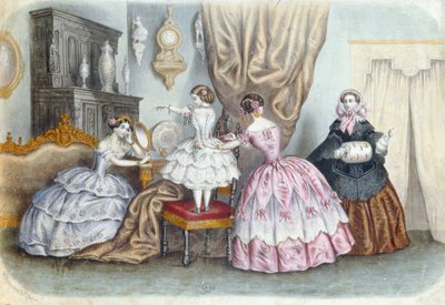 Módní talíř, od la Mode Illustree;, kolem 1860 od French School