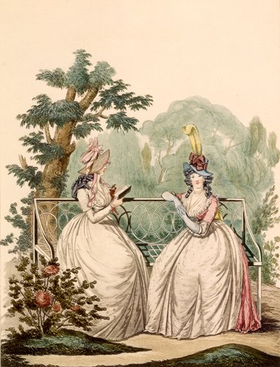 Módní deska dam v letních denních šatech - Modes Anglaises, 1794 od French School