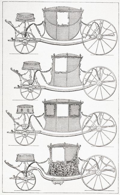 Módní autobusy 18. století, 1875 od French School