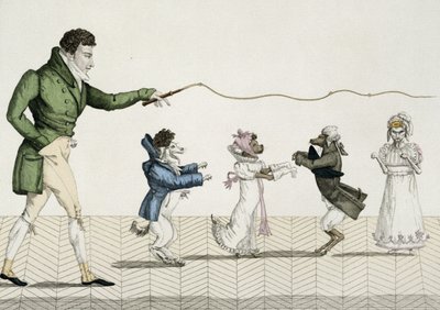 Módní psi, talíř 35 od Le Bon Genre, 1808 od French School
