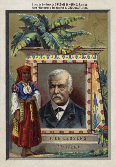 Ferdinand de Lesseps, francouzský podnikatel a stavitel kanálů od French School