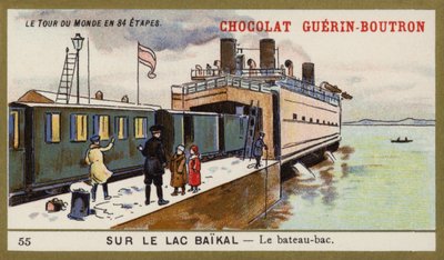 Trajekt na jezeře Bajkal (chromolitho) od French School