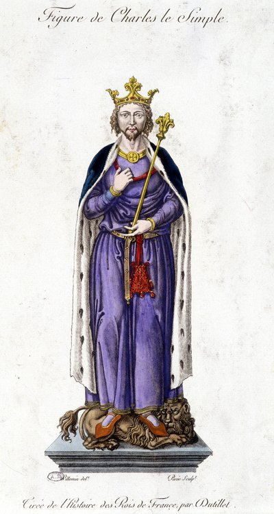 Postava Karla III. Jednoduchého od French School