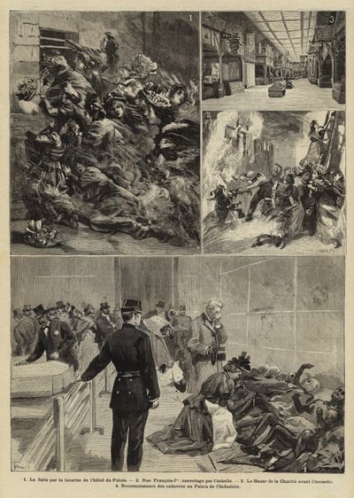 Požár na Bazar de la Charite, Paříž, 1897 od French School