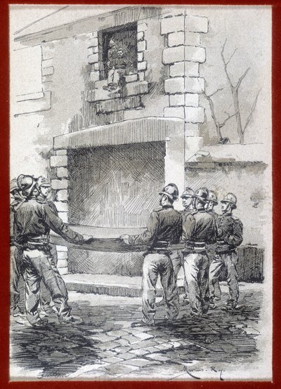 Hasiči, The Rescue Blanket, n. d. začátek 19. století. od French School