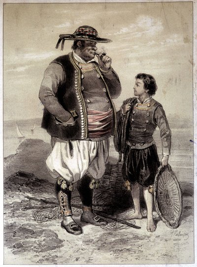Rybáři z Douarnenezu, asi 1855 od French School