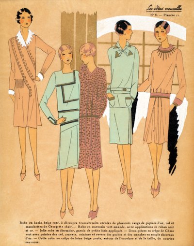 Fünf Tageskleider, Les Idées Nouvelles von French School