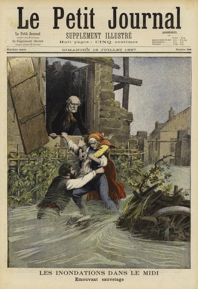 Povodně v Midi, Francie, 1897 od French School