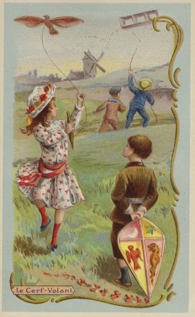 Létající draci (chromolitho) od French School